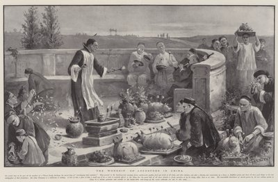 The Worship of Ancestors in China by Paul Frenzeny